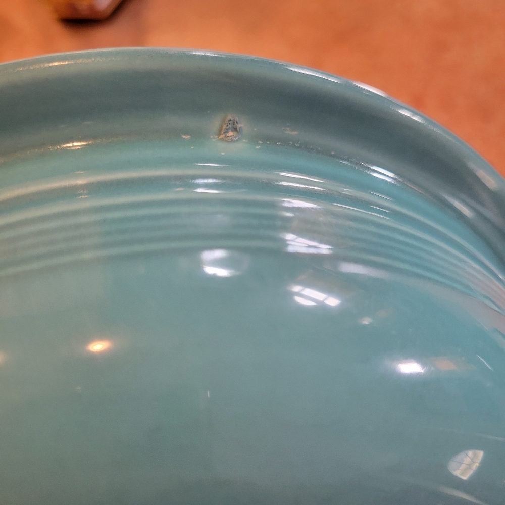 Vintage Fiesta 8.5" Nappy Bowl ~ Fiestaware ~ Serving Bowl ~ Turquoise - Picture 16 of 16